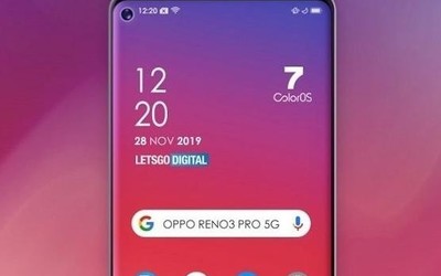 OPPO Reno 3 PRO 5G渲染圖來(lái)了 小開孔/窄邊框設(shè)計(jì)