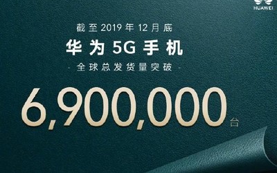 最新：華為2019年5G手機(jī)全球總發(fā)貨量突破690萬臺(tái)